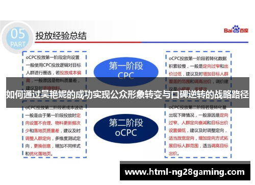 如何通过吴艳妮的成功实现公众形象转变与口碑逆转的战略路径 如何通过吴艳妮的成功实现公众形象转变与口碑逆转的战略路径